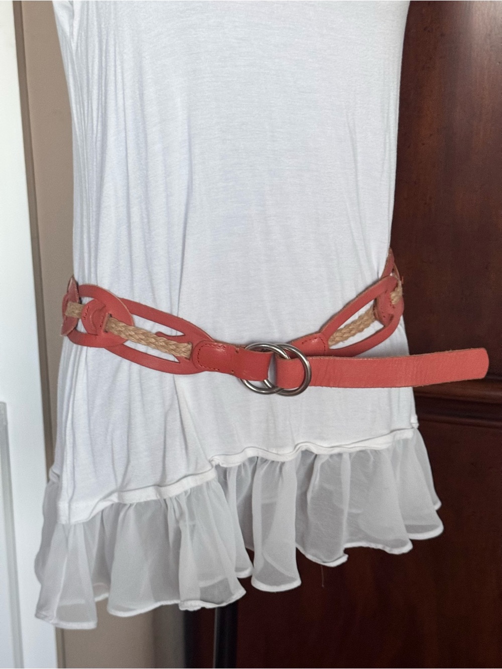 Linea Pelle Leather Jute Rope Belt